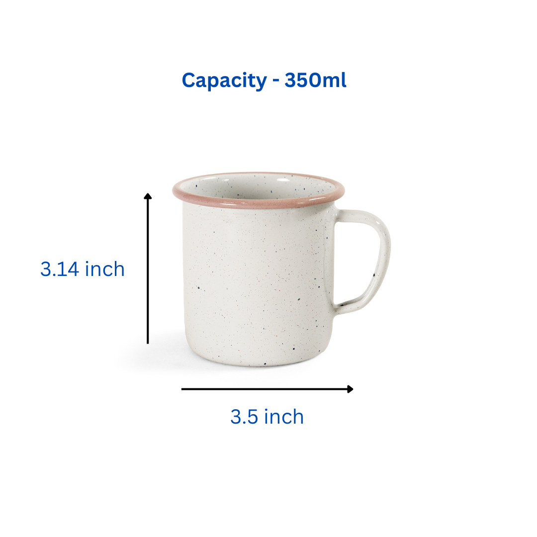 Blush Speckled Enamel Coffee Mug 350ml