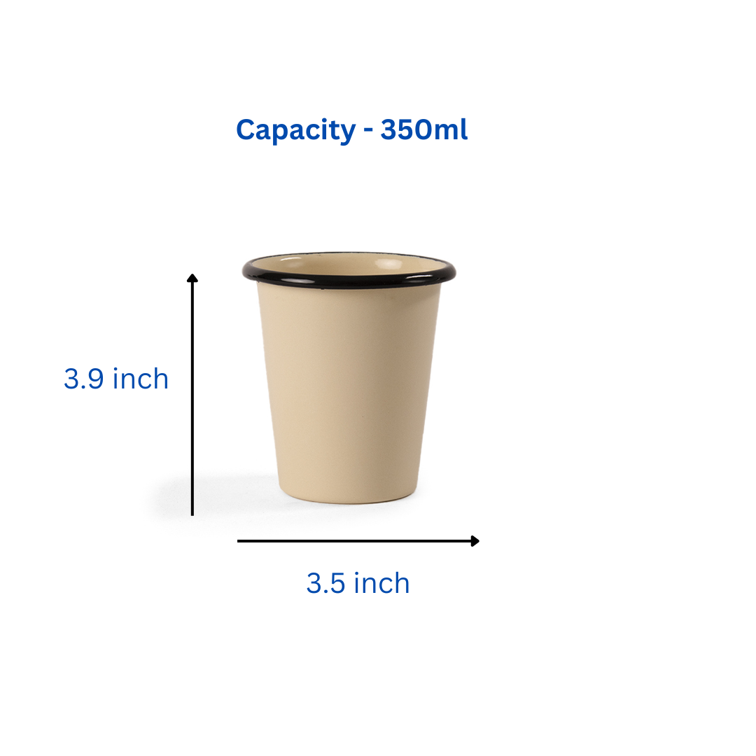 Crème Enamel Coffee Tumbler