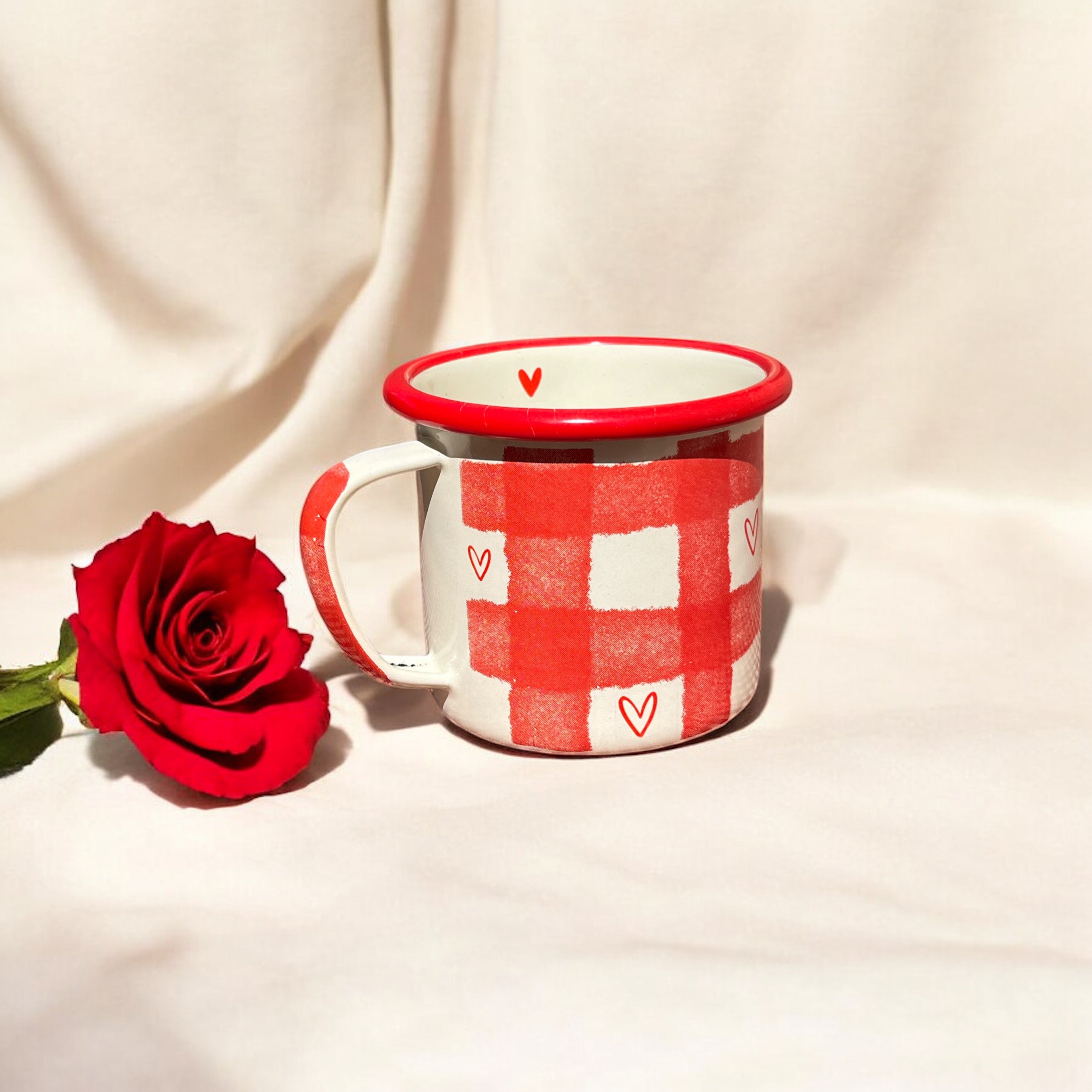 Cozy Heart Coffee Mug 350ml - Red