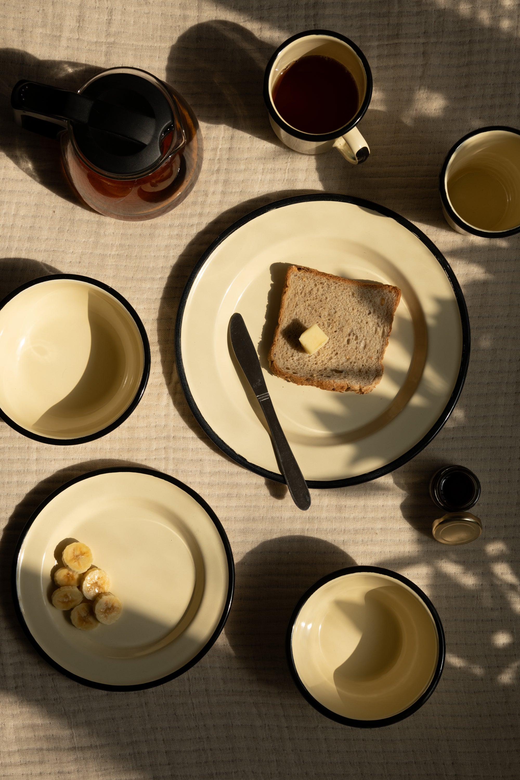 Cream Enamel Breakfast Bowl