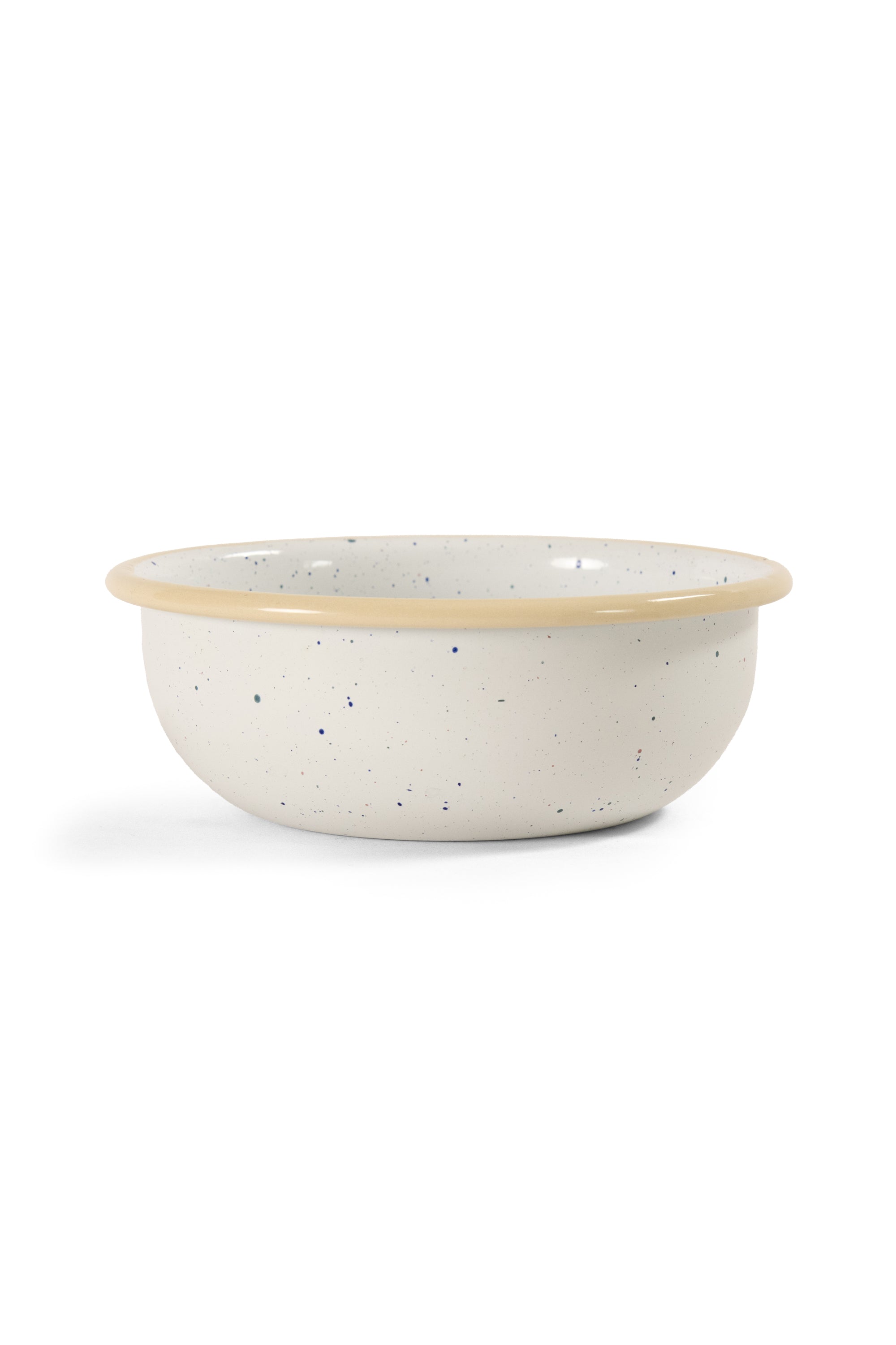 Cream Speckled Enamel Cereal Bowl