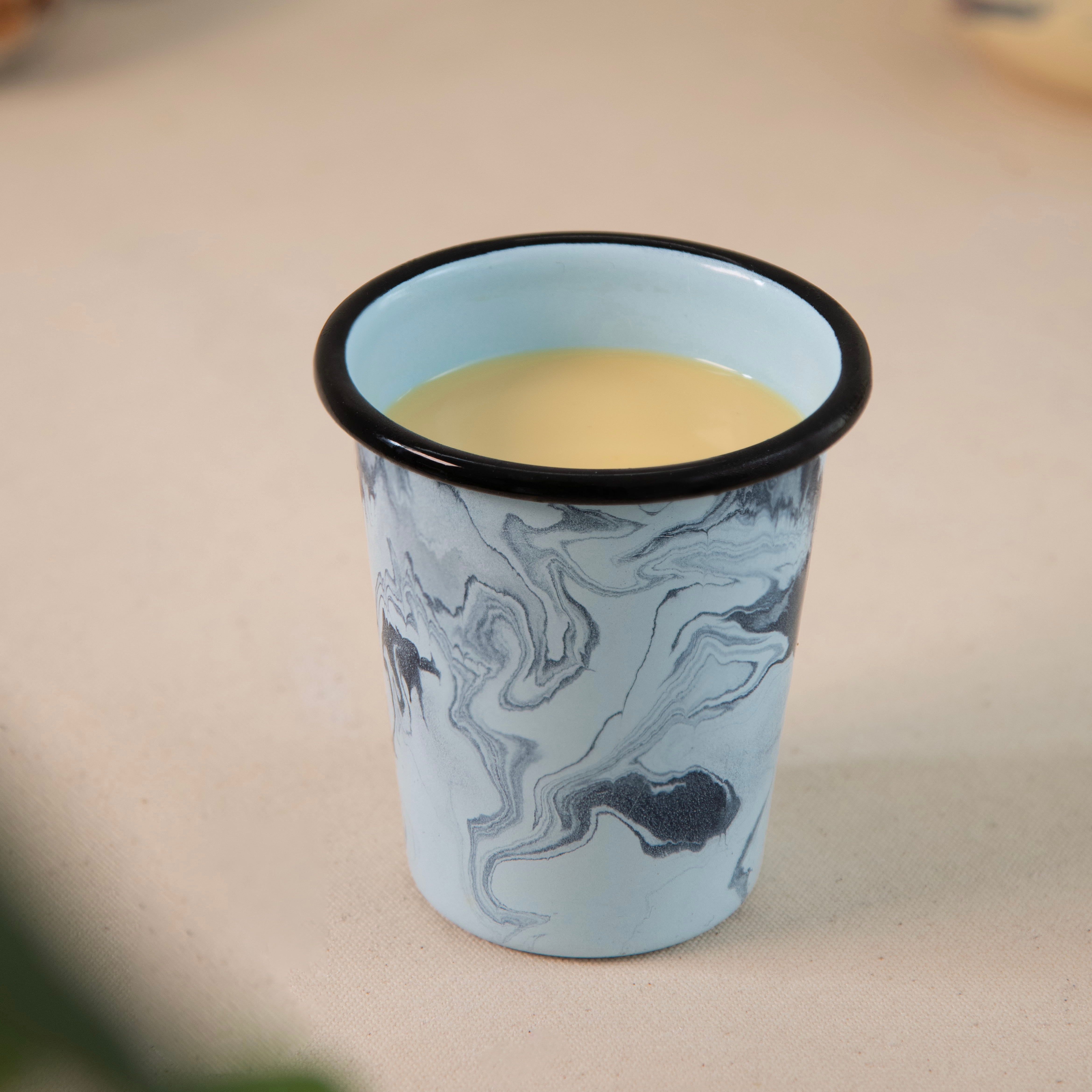 Blue swirl coffee tumbler