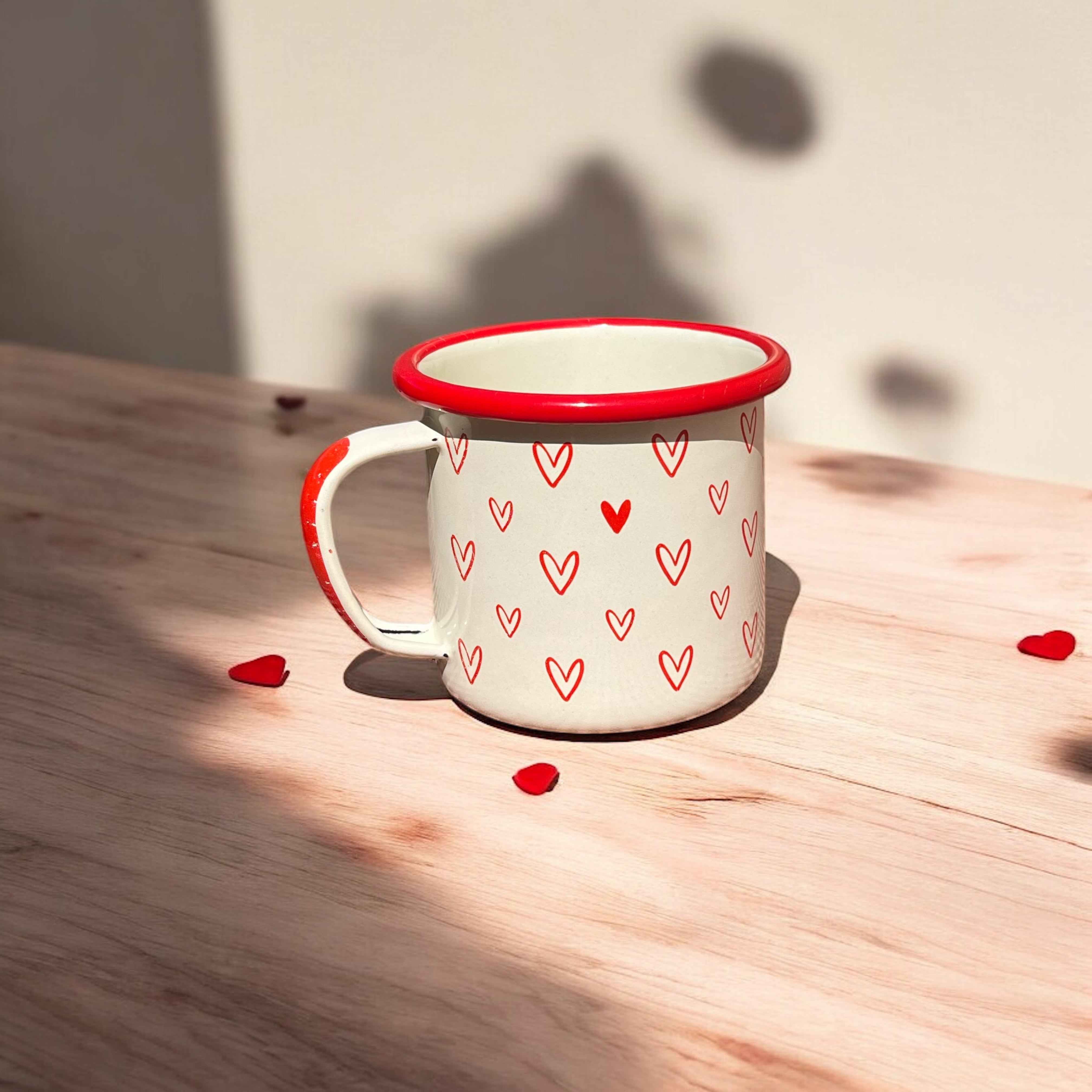 Hearts Coffee Mug 350ml - Cream