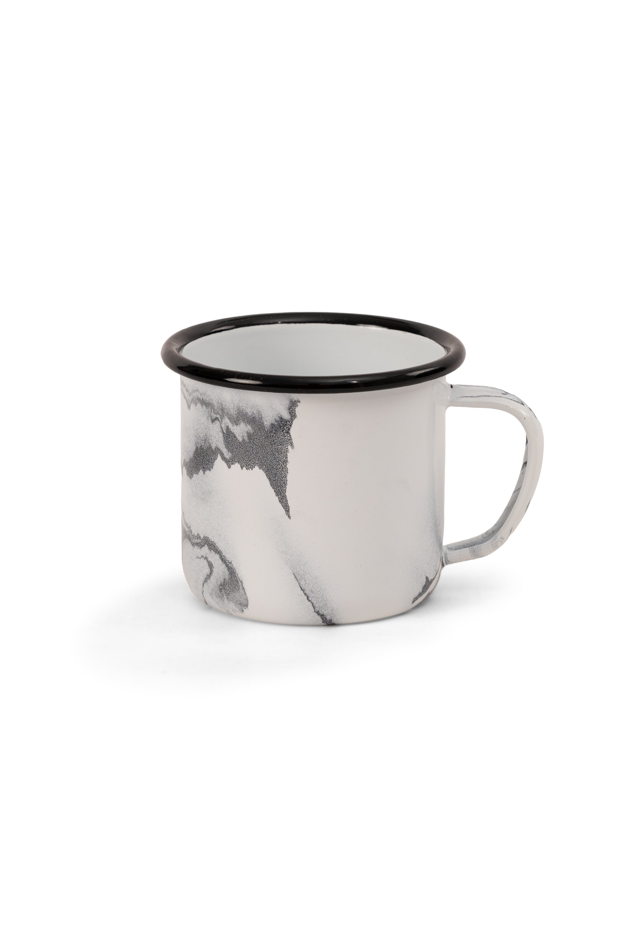 Noir swirl enamel coffee mug