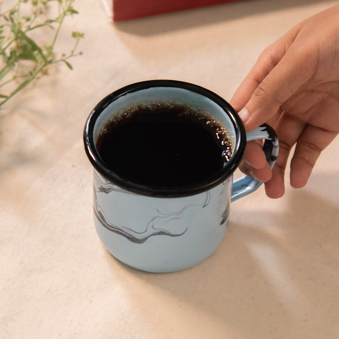 Blue swirl coffee mug