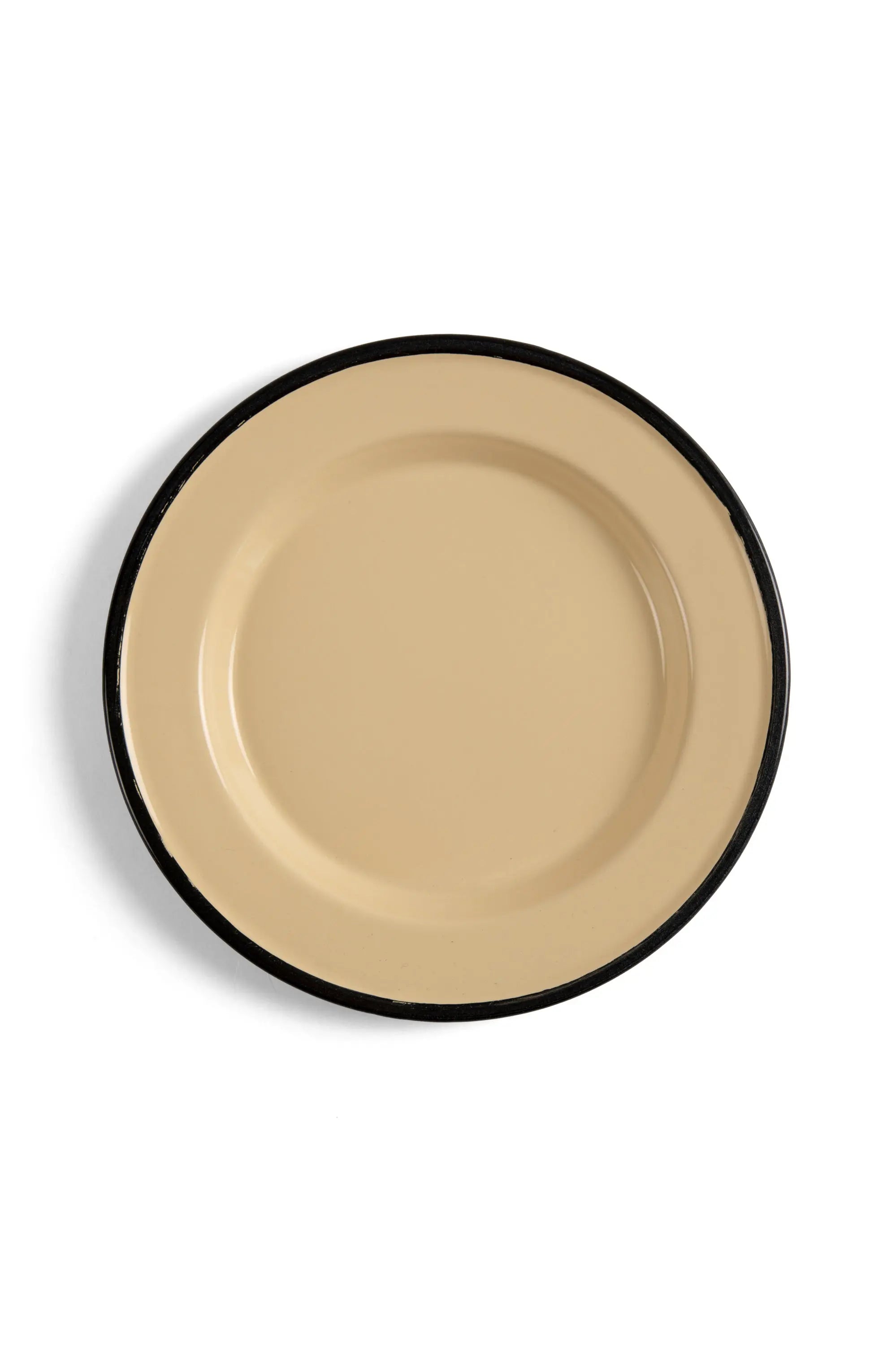 Crème Dinner Enamel Plate