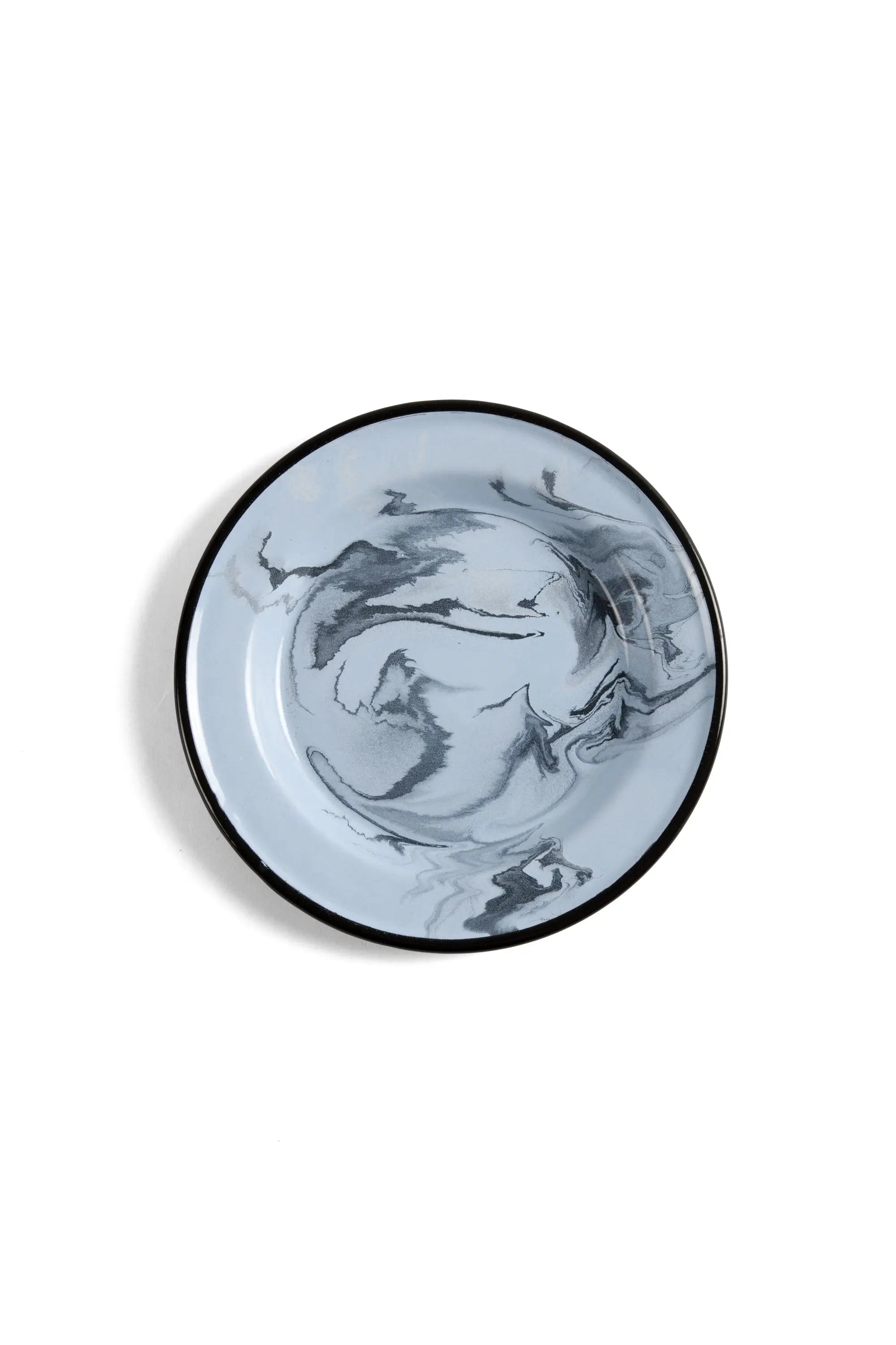 Blue Swirl Enamel Side Plate