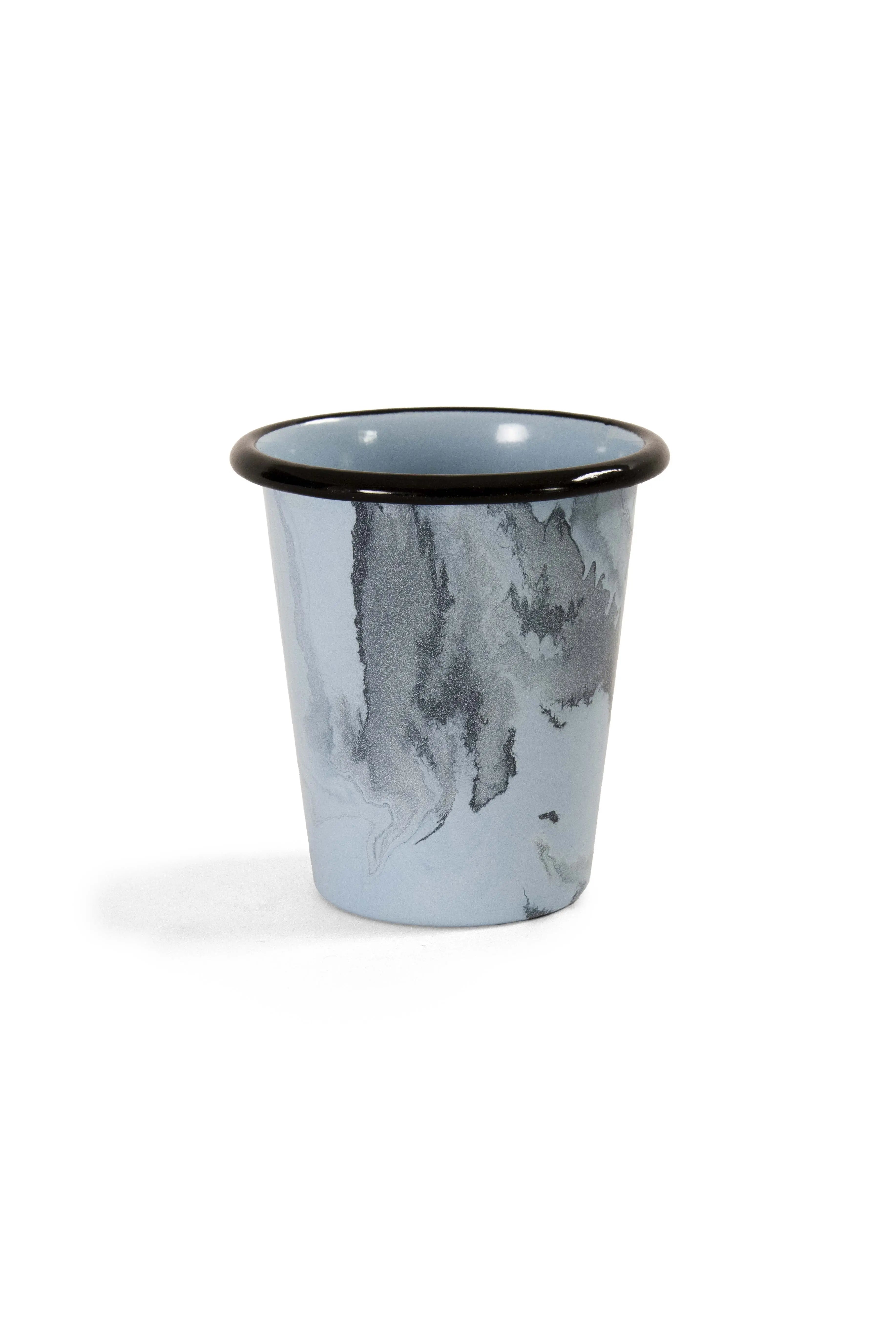 Blue swirl enamel tumbler