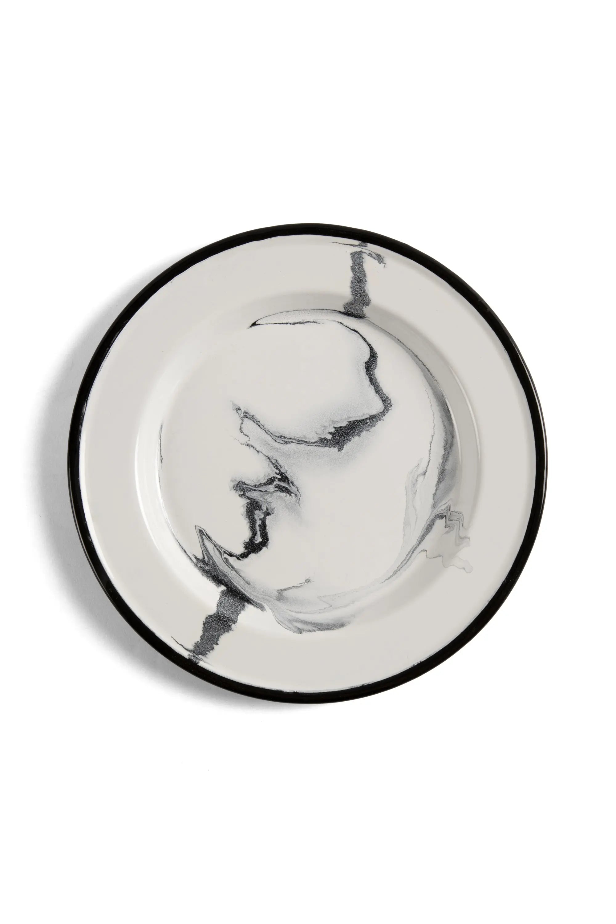 Noir Swirl Enamel Dinner Plate