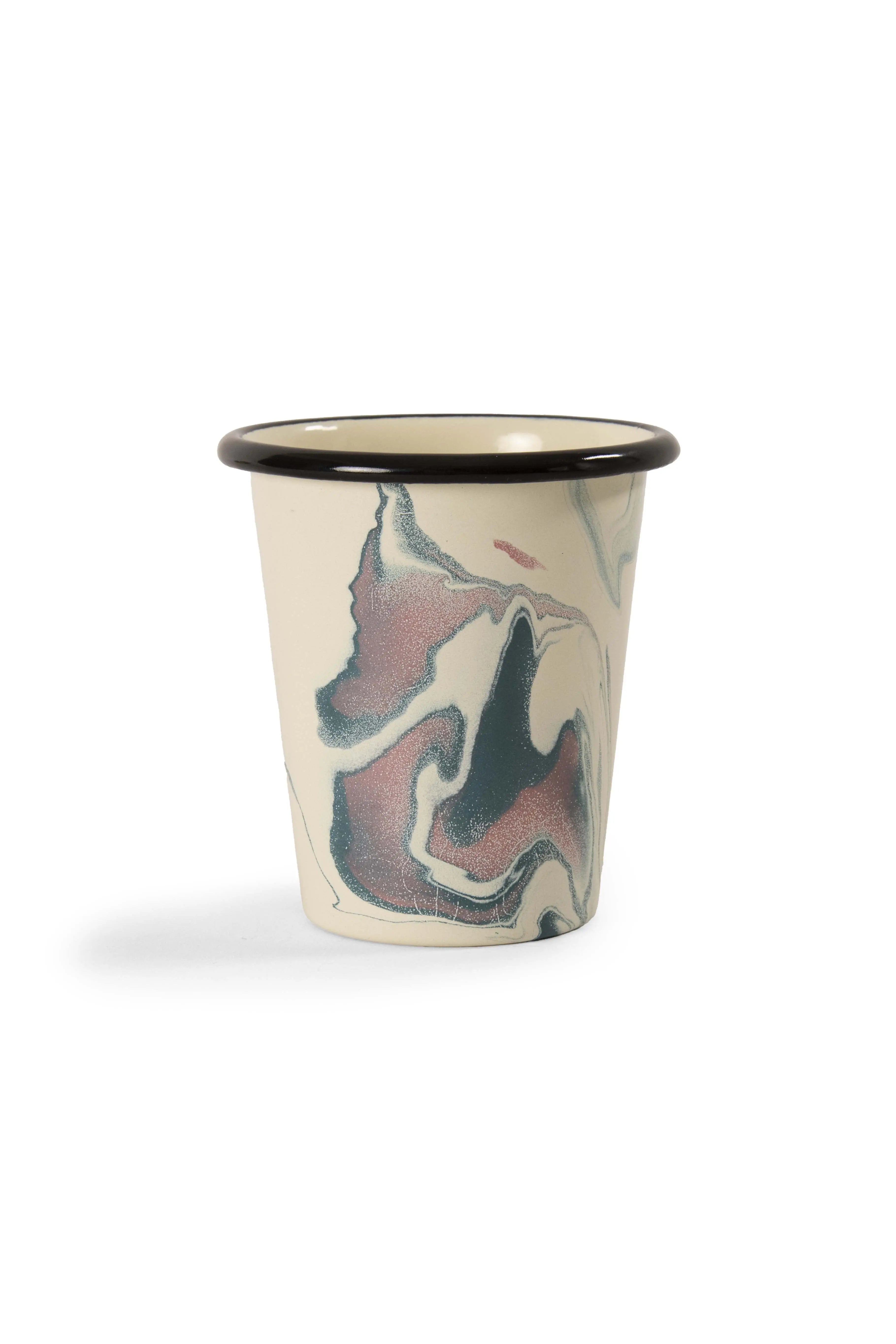 Candy swirl enamel coffee tumbler